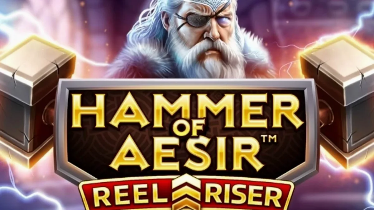 Tampilan visual gelap dan mencekam dari slot Hammer of Aesir dengan tema mitologi Nordik.